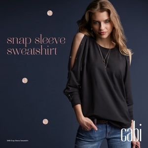 Cabi Snap Sleeve Sweatshirt